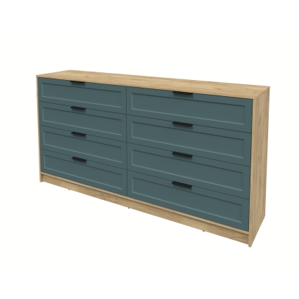 Kомод Тренд КТ-К197 (Дуб золотой ЛДСП/ Верде ЛМДФ) Ш1965 В1020 Г451